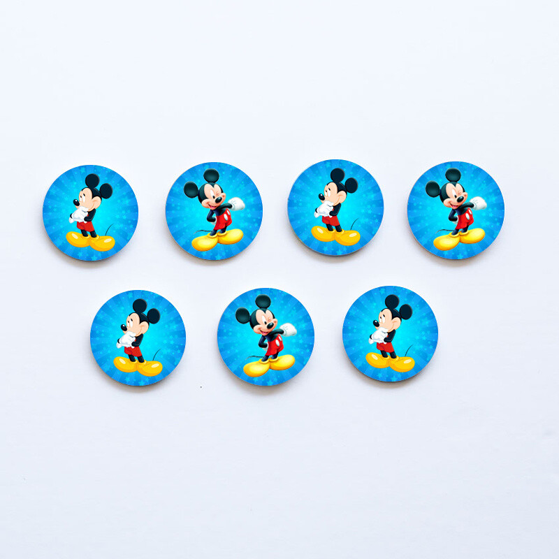 Ξύλινες Κονκάρδες Mickey / 8τμχ