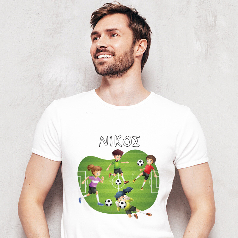 Ανδρικό T-shirt Ποδόσφαιρο για τον Μπαμπά με όνομα