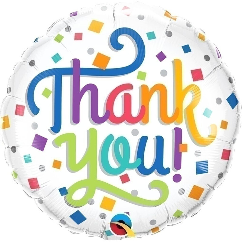 Μπαλόνι Φοιλ 18 Thank you Colorful Confetti /46 εκ
