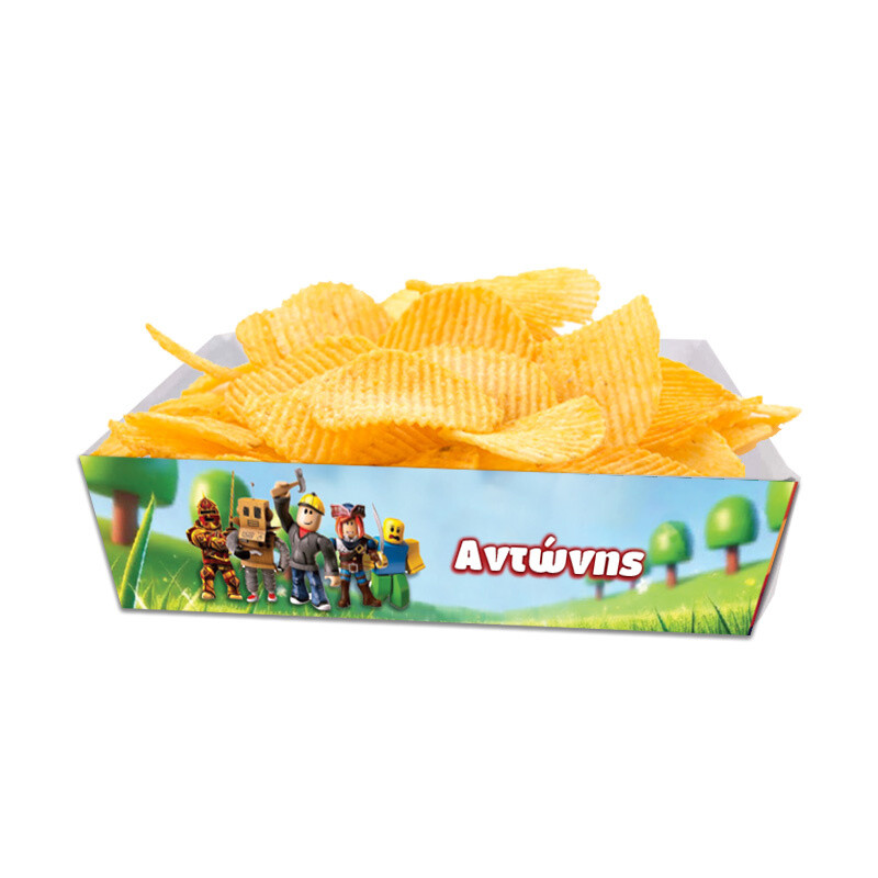 Κουτάκια για πατατάκια Roblox με όνομα 8τμχ/ 15cmx10cmx4cm