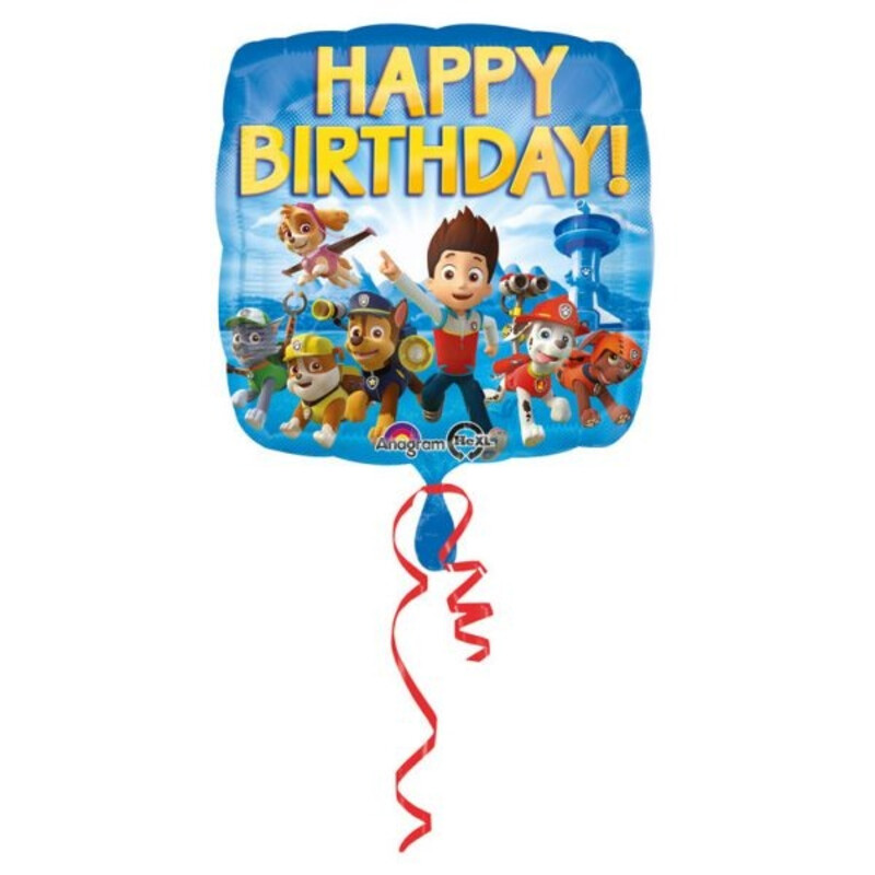 Μπαλόνι Φοιλ 17 Paw Patrol Happy Birthday / 43 εκ