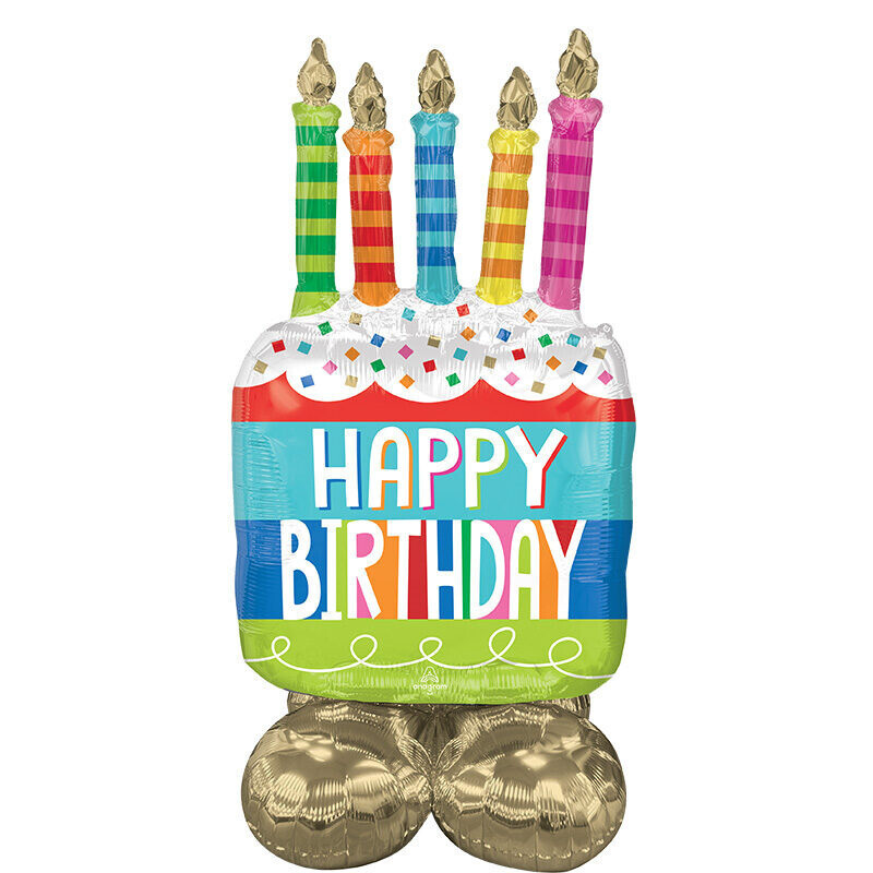 Μπαλόνι Φοιλ AirLoonz Make a Wish / 68εκ x 124εκ - Happy Birthday