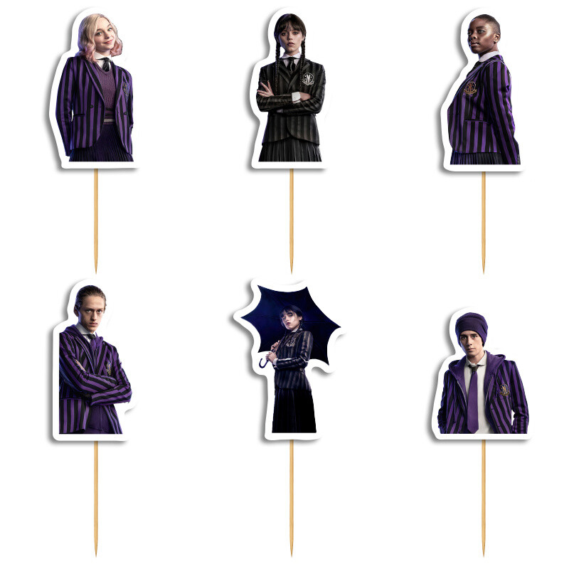 Cupcake toppers Wednesday 10cm / 8τμχ