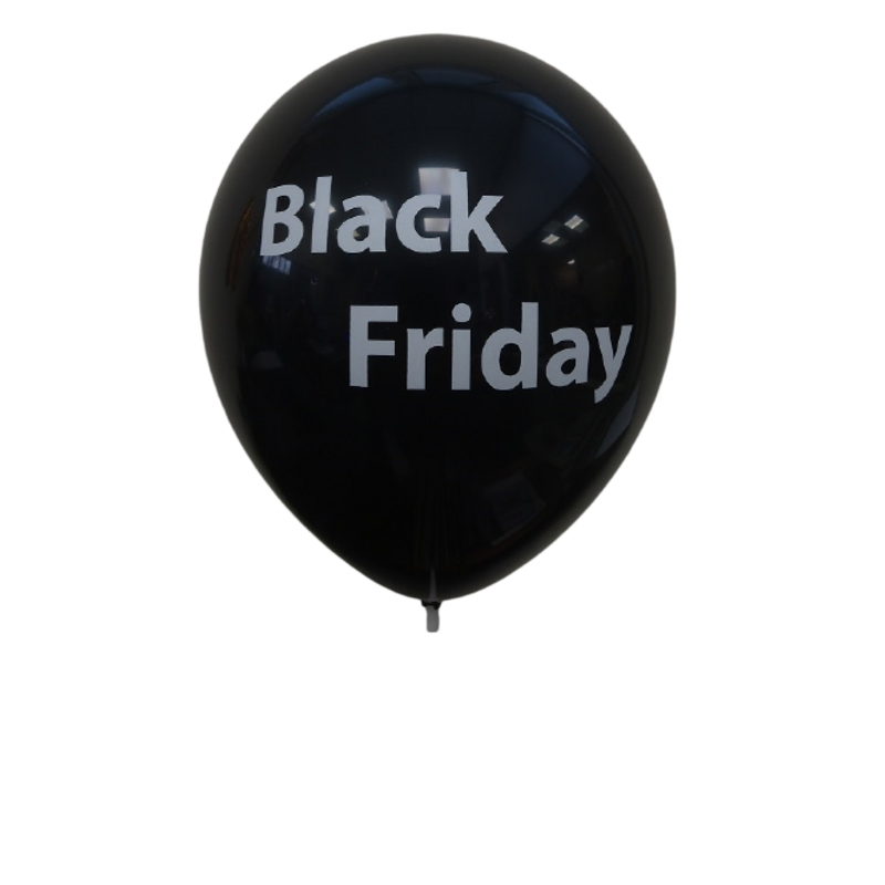 Μπαλ. Λατεξ 11'' Black Friday τυπ. λευκό μελάνι /25 τεμ