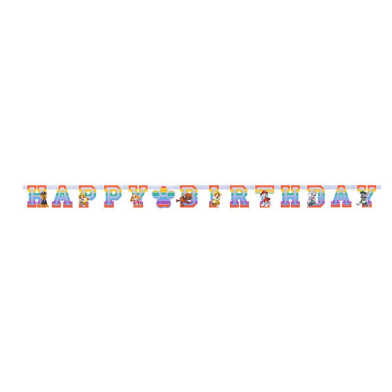 Γιρλάντα Γράμματα Happy Birthday Paw Patrol 2022/ 180x15 εκ