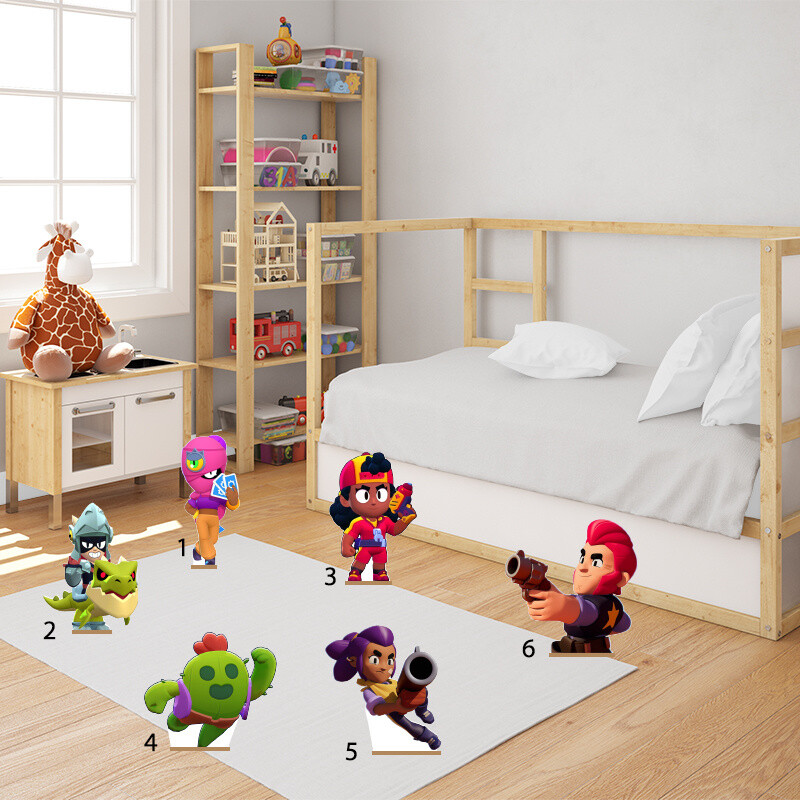 Διακοσμητική φιγούρα Brawl Stars 20cm Ξύλινη με βάση/1 τμχ