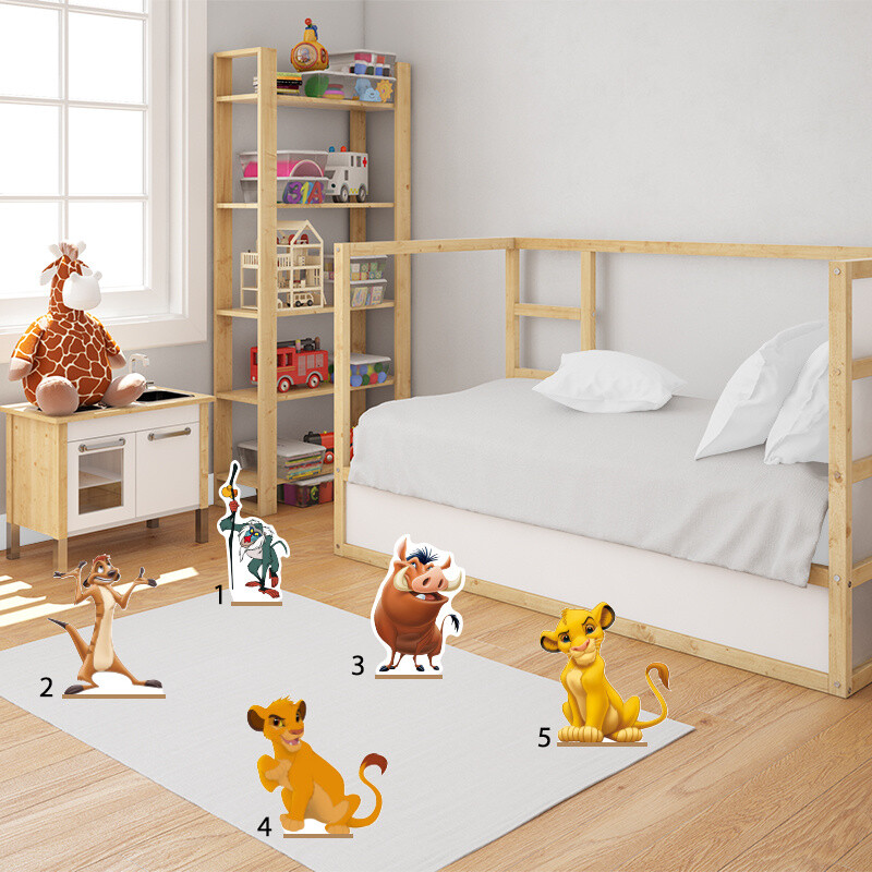 Διακοσμητική φιγούρα Lion King 20cm Ξύλινη με βάση/1 τμχ