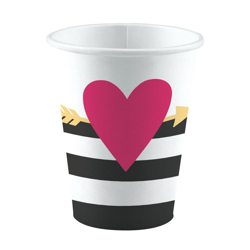 Ποτήρια χάρτ. 250ml Everyday Love /8 τεμ