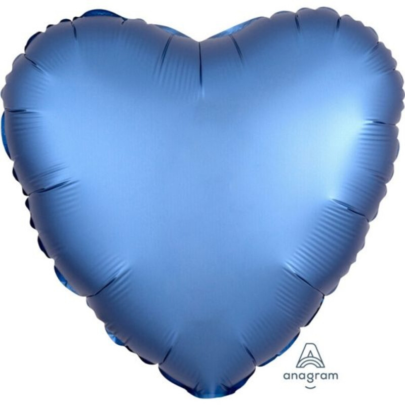 Μπαλόνι Φοιλ 17 Καρδιά Satin Luxe Azure 43 εκ