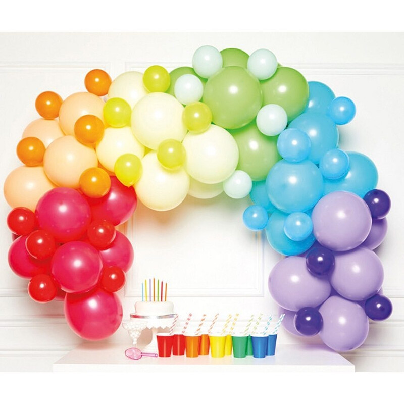 Σετ για Γιρλάντα Organic DIY Rainbow/Ουράνιο τόξο/ 78 μπαλόνια