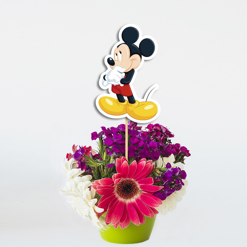 Διακοσμητικό Τοππερ Mickey χάρτινο για τον Μπουφέ/ 20cm
