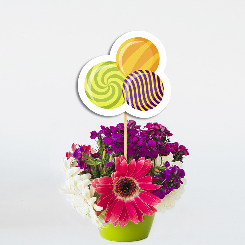 Topper Διακοσμητικό Sweet Shop χάρτινο/ 20cm