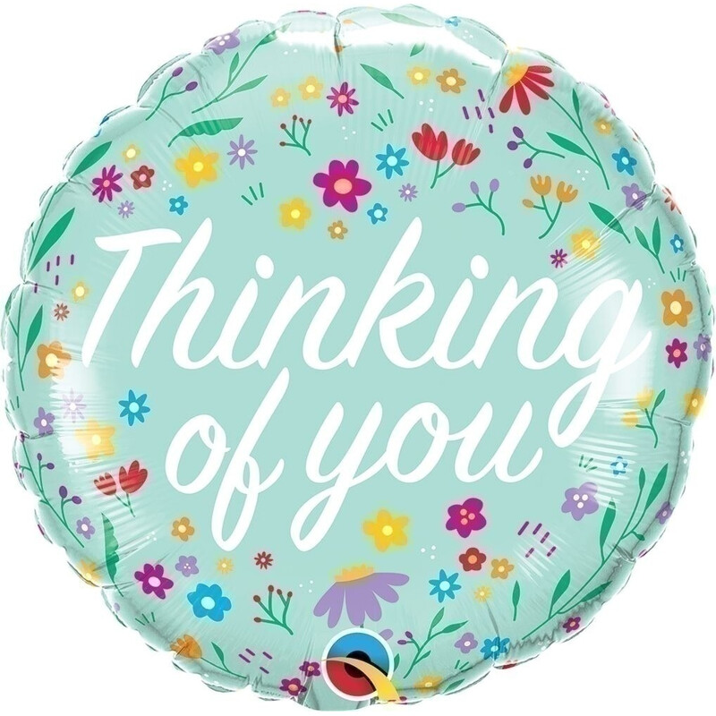 Μπαλόνι Φοιλ 18 Thinking of You με Λουλούδια /46 εκ