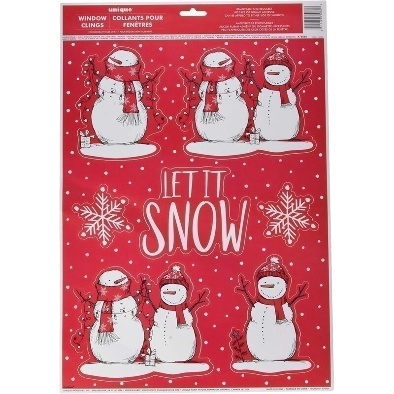 Διακόσμηση Παραθύρου Χιονάνθρωπος /snowman 30 x 43 εκ