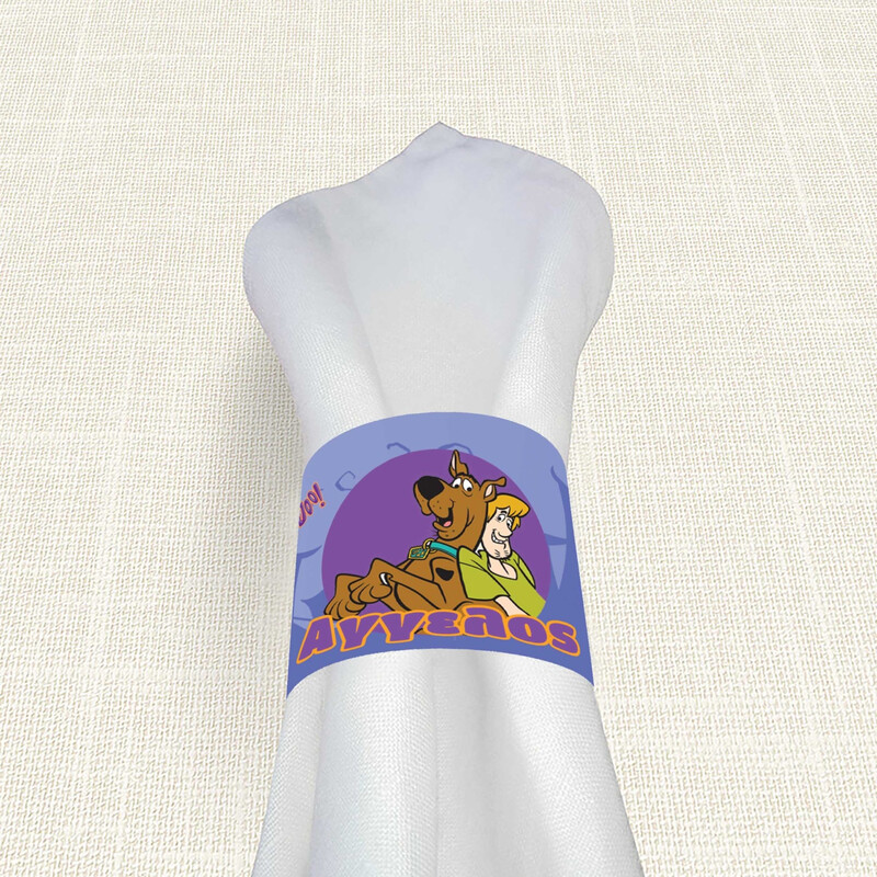 Δαχτυλίδι πετσέτας χάρτινο με όνομα Scooby-Doo