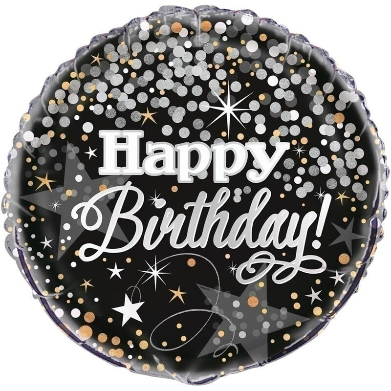 Μπαλόνι Φοιλ 18 Happy Birthday Glittering / 46 εκ