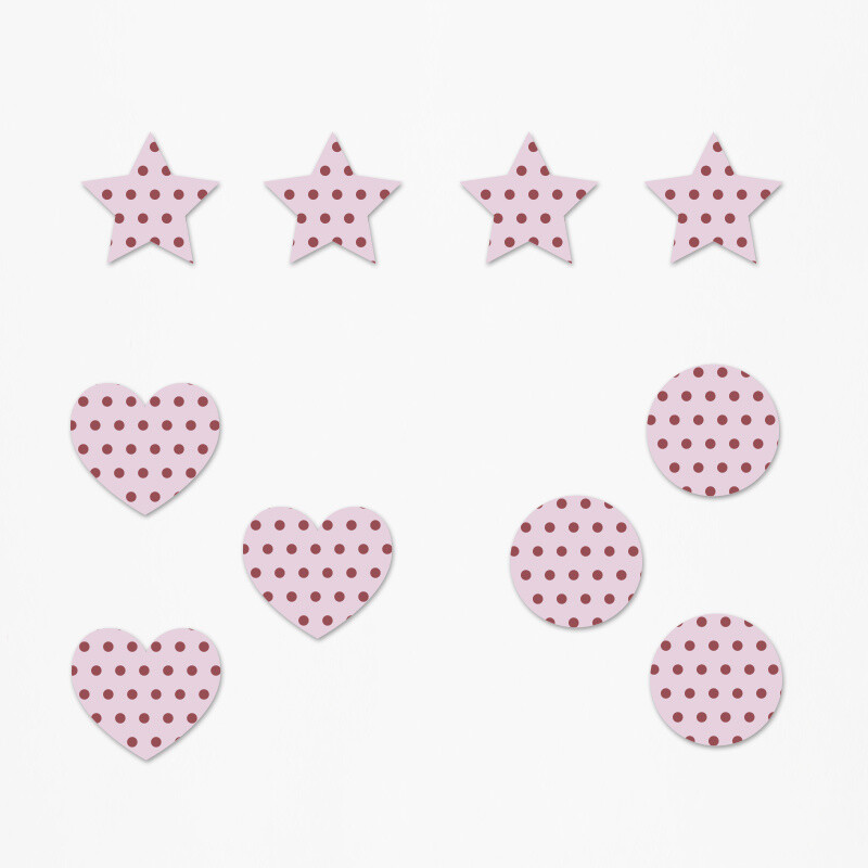Ξύλινα διακοσμητικά Κύκνος Pattern mix/10τμχ(2cm)
