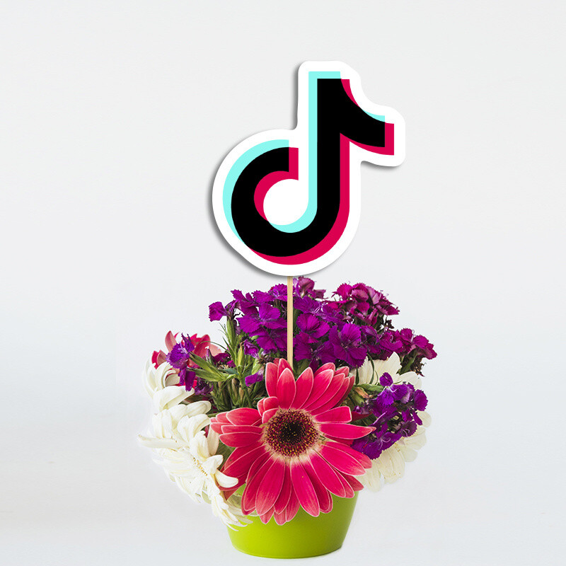 Διακοσμητικό Τοππερ TikTok χάρτινο για το τραπέζι/ 20cm