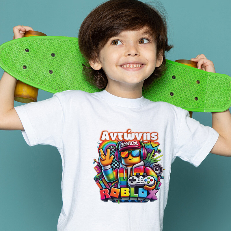 Παιδικό T-shirt Roblox για αγόρι με όνομα