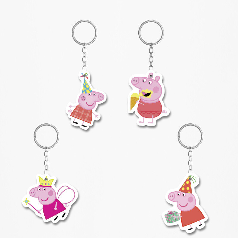 Ξύλινα Μπρελόκ Peppa 5cm/ 4τμχ