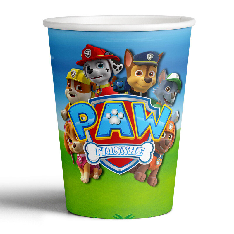Ποτηράκια χάρτινα με όνομα Paw Patrol/8τμχ