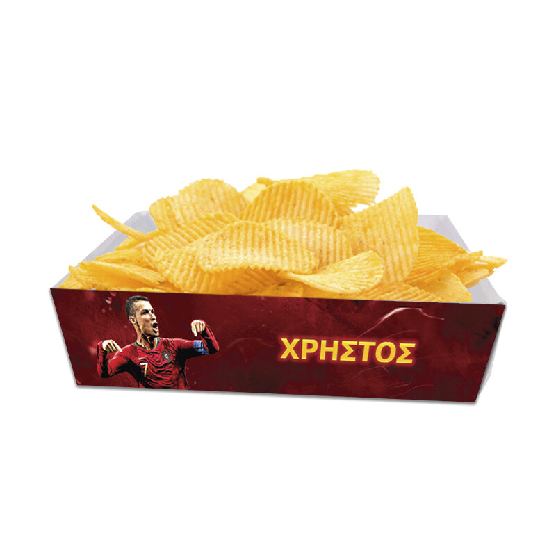 Κουτάκια για πατατάκια Ronaldo με όνομα 8τμχ/ 15cmx10cmx4cm