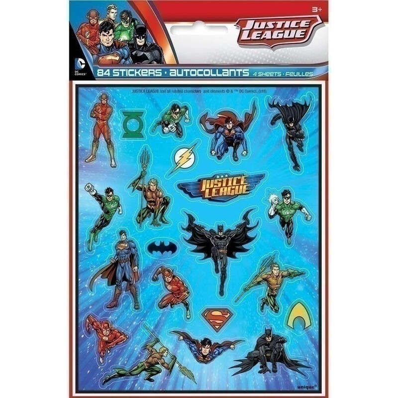 Αυτοκόλλητα Justice League/4 φύλλα