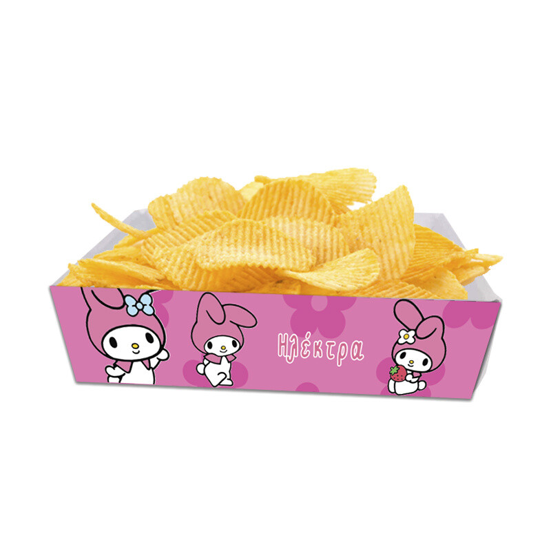 Κουτάκια για πατατάκια My Melody με όνομα 8τμχ/ 15cmx10cmx4cm