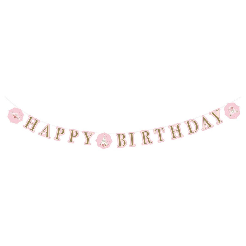Γιρλάντα γράμματα Happy Birthday Princess for a Day / 1.70μ x 15εκ