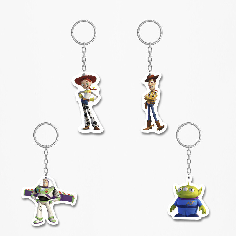 Ξύλινα Μπρελόκ Toy Story 5cm/ 4τμχ