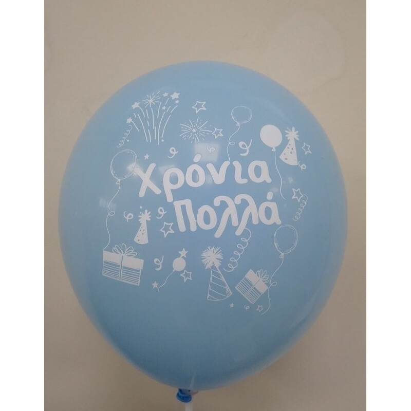 Μπαλόνια 12 Χρόνια Πολλά με 2 τυπ. Ασσορτί  /100 τεμ