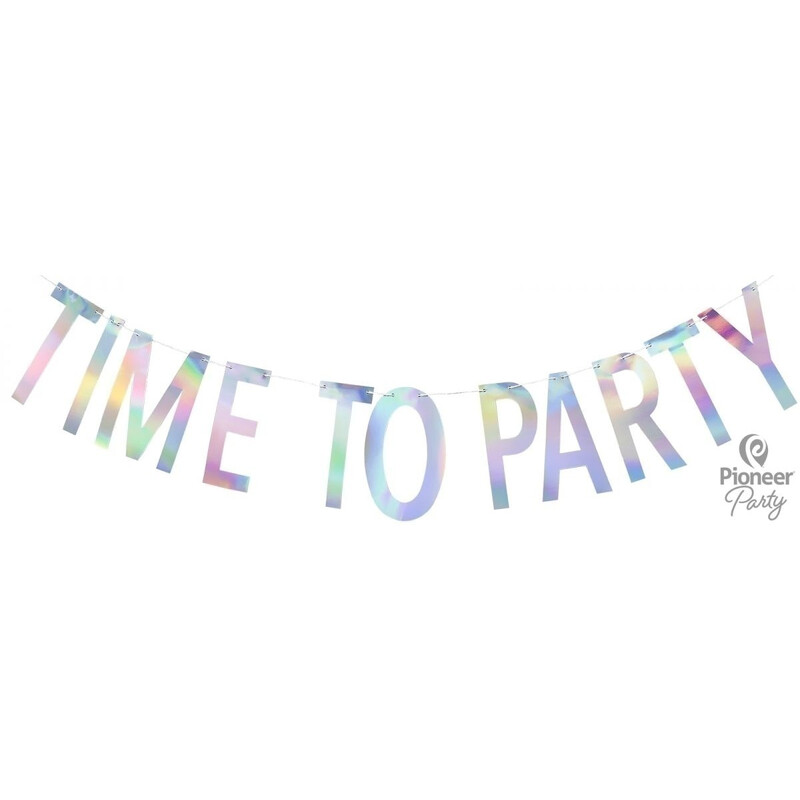 Γιρλάντα Γράμματα Time to Party Iridescent / 200 εκ
