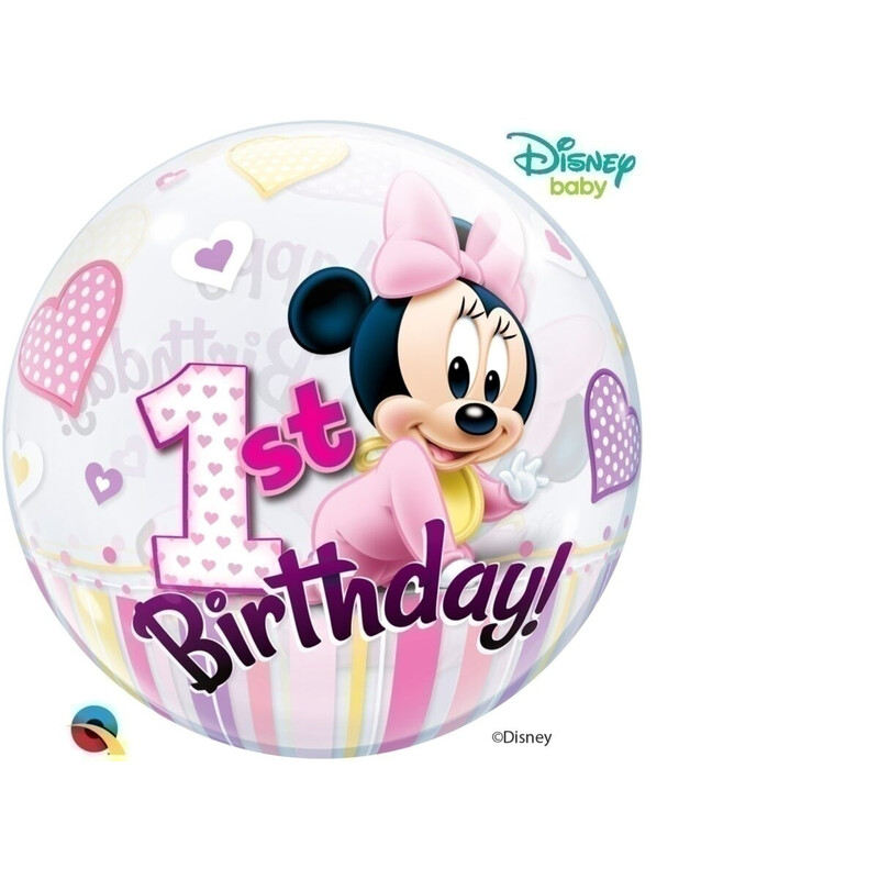 Bubble μονό Minnie 1st Birthday 22