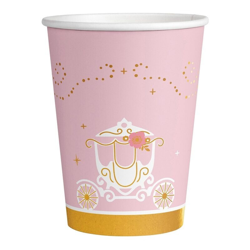 Ποτήρια χαρτ. 250ml Princess for a Day / 8 τεμ