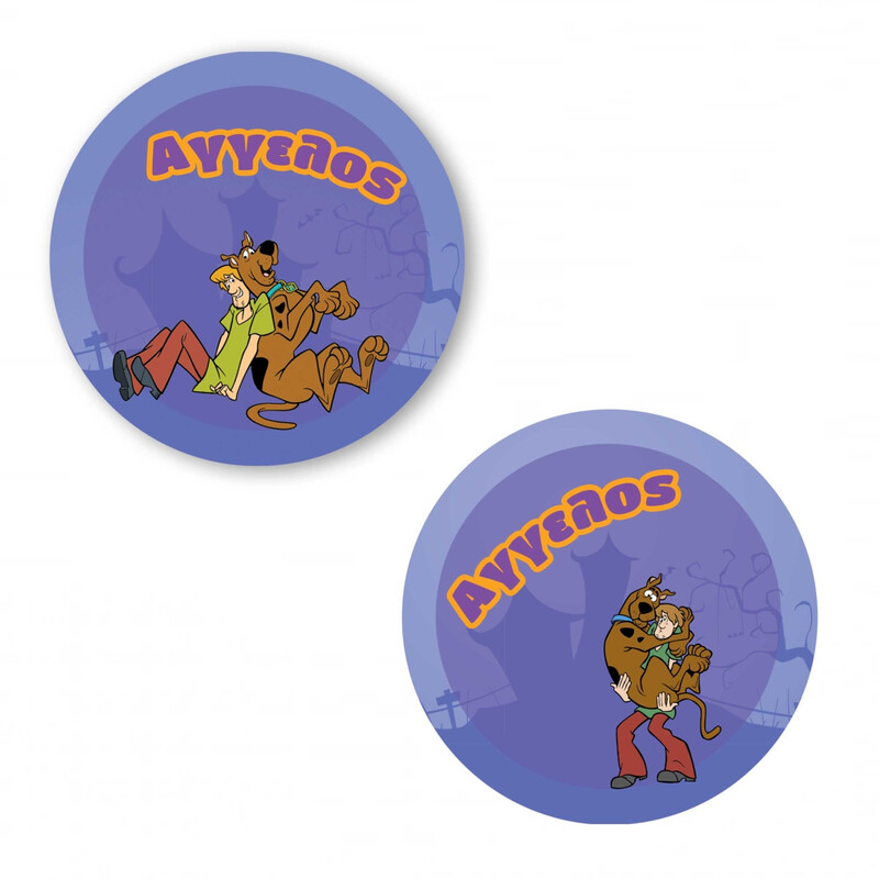 Αυτοκόλλητα με όνομα Scooby-Doo / 2τμχ