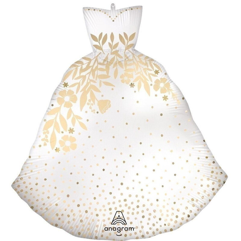 Mπαλόνι Φοιλ σε σχήμα Νυφικού Satin /wedding / 66 x 73 εκ
