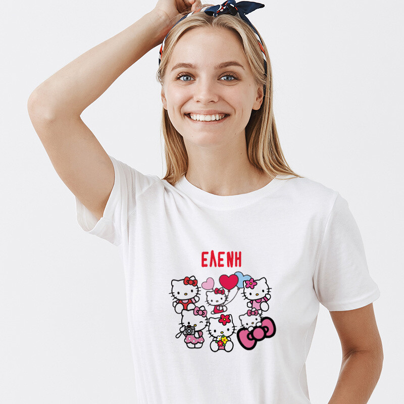 Γυναικείο T-shirt Hello Kitty για την Μαμά με όνομα