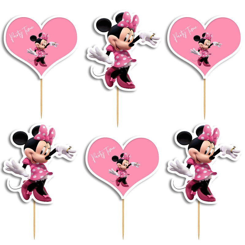 Cupcake toppers Minnie 10cm / 8τμχ
