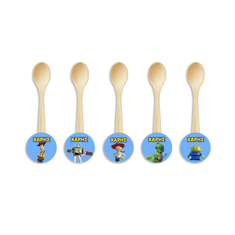 Ξύλινα Κουταλάκια με όνομα Toy Story / 8τμχ