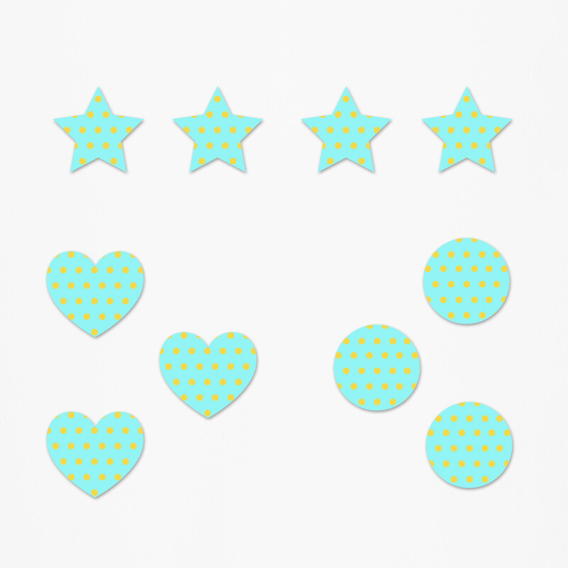 Ξύλινα διακοσμητικά Baby Shark Pattern mix/ 10τμχ(2cm)