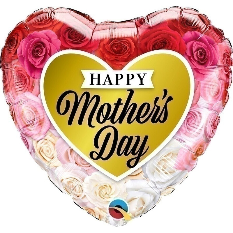 Μπαλόνι Φοιλ Καρδιά 18 Mother's Day Roses Gold 45εκ