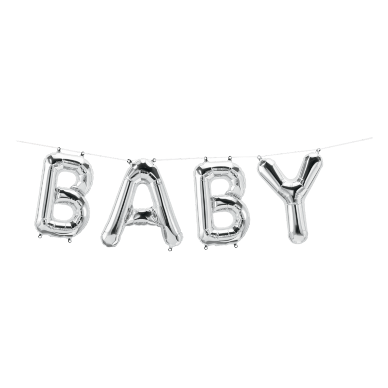 Μπαλόνι Φοιλ 16' Kit Phrase `BABY`Ασημί