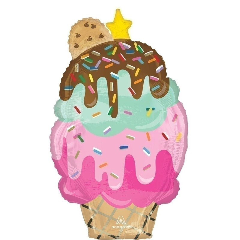 Μπαλόνι Φοιλ Σχήμα Παγωτό - Here's the Scoop Cone / 48 x 76 εκ - Ice Cream