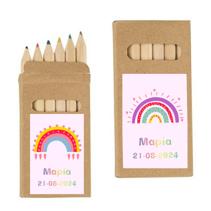 Ξυλομπογιές Rainbow Retro με όνομα