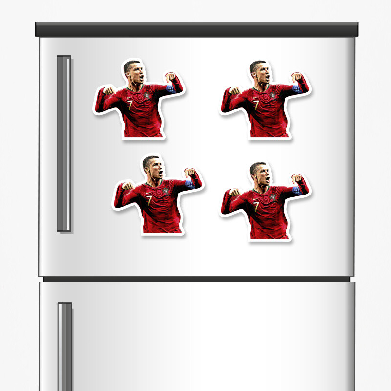 Ξύλινα μαγνητάκια Ronaldo 5cm/ 4τμχ