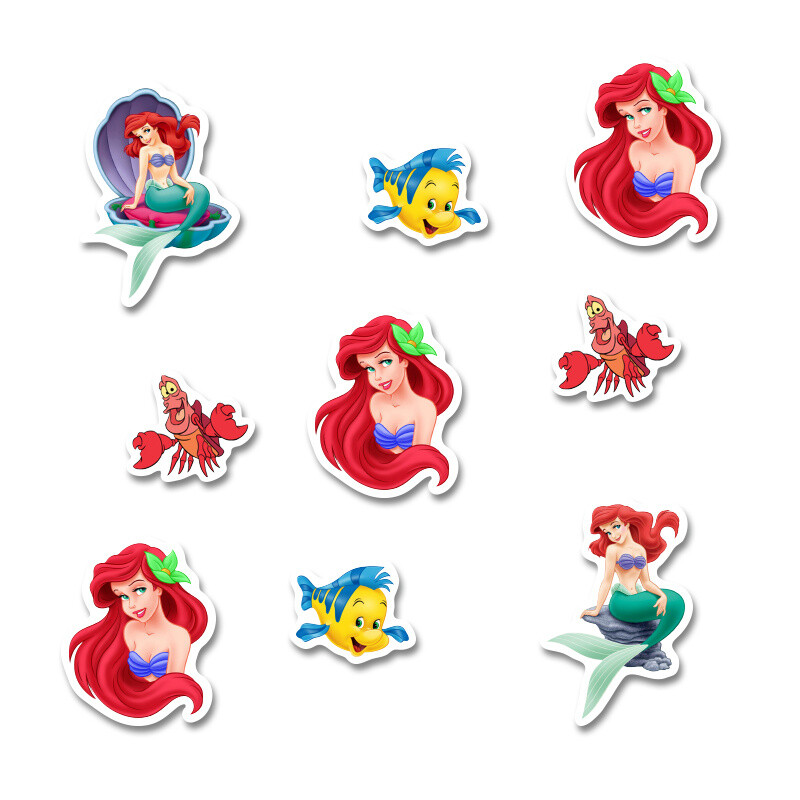 Αυτοκόλλητα Ariel 5cm / 8τμχ