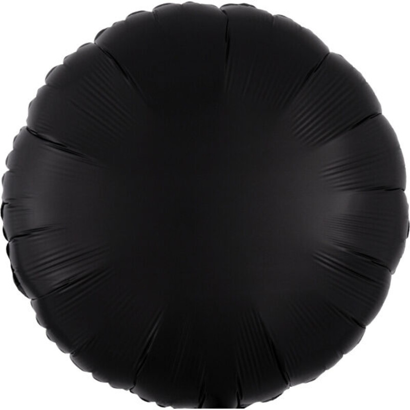 Μπαλόνι Φοιλ 17 Στρογγυλό Silk Lustre Black 43cm