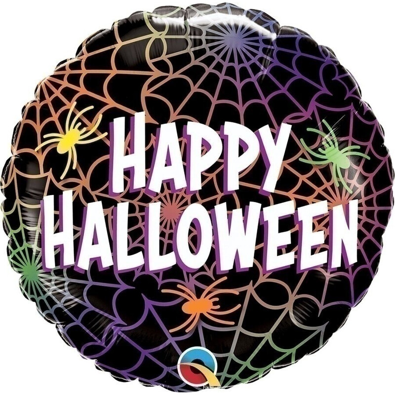 Μπαλόνι Φοιλ 18 Happy Halloween Spiders & Webs / 46εκ - Αράχνη