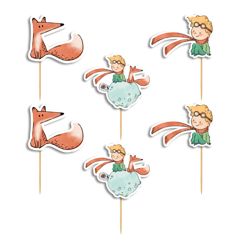 Cupcake toppers Ο Μικρός Πρίγκιπας 10cm / 8τμχ