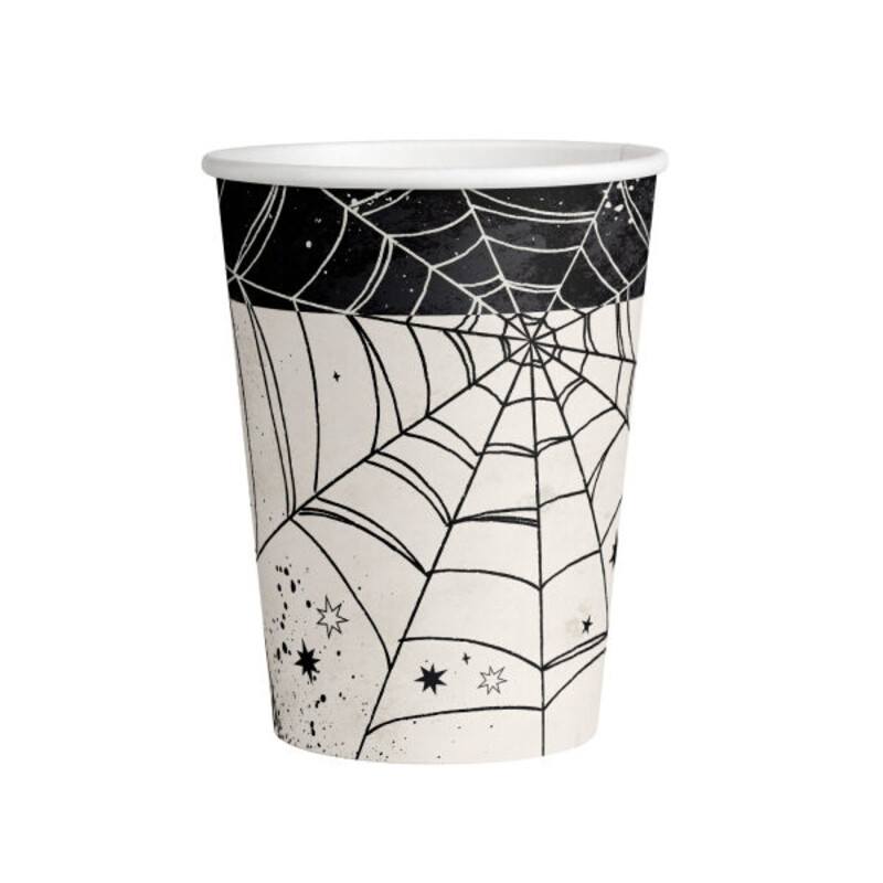 Ποτήρια χαρτ. 250ml Spider Web  /8 τεμ
